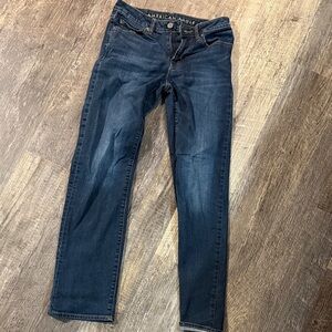 American Eagle Outfitters Women's Dark Indigo Straight Leg Jeans